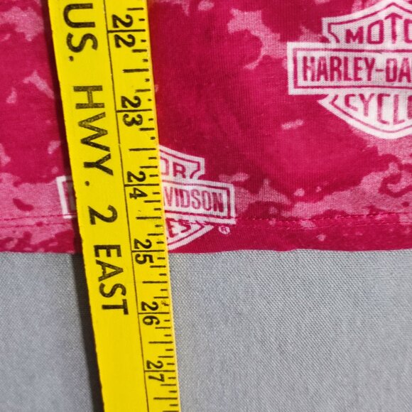 Harley-Davidson T-shirt women's size XXL pink with white graphic design slim fit - Picture 8 of 8